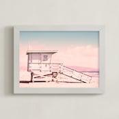 "Tower 8" - Art Print in Light Pink by Kathy Par - Framed