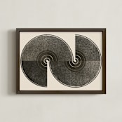 "Turn" - Art Print in Sand by Molly Lloyd - Framed