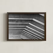 "Light and Shadow" - Art Print in Cement Gray by Krissy Bengtson - Framed
