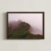 "A Restart" - Art Print in Dark Moss Green by Tania Medeiros - Framed