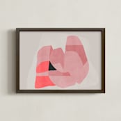 "lean on me" - Art Print in hug by Maja Cunningham - Framed