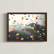 "clouds I" - Art Print in rainbow by Sumak Studio - Framed