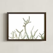"the rising" - Art Print in cactus green by Kristi Jackson - Framed