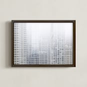 "Layers" - Art Print in Tranquil Gray by Shannon Howard - Framed