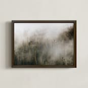 "Pacific North Fog" - Art Print in Forest Green by 1885 Atelier - Framed