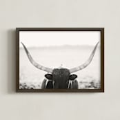 "Staredown" - Art Print in Soft Black by Amy Carroll - Framed