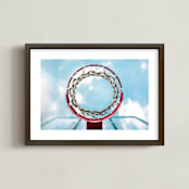 "Hoop Dreams" - Art Print in Punch Blue by Keely Norton Owendoff - Framed