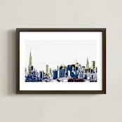 "layers of skyline" - Art Print in White by Van Tsao - Framed