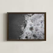 "Beach Bubbles - Pearlescent" - Art Print in Pearlescent Gray by Three Wings North - Framed