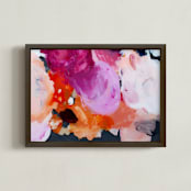 "Poppy Palette" - Art Print in Poppy by Katie Craig - Framed