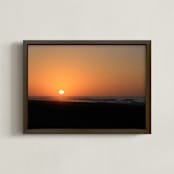 "Peach Beach" - Art Print in Peach by Three Wings North - Framed