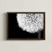 "Dandelion Defined" - Art Print in Black Ink by Three Wings North - Framed