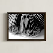 "Ripples of a Mushroom" - Art Print in black and white, grey, gray by Alexis Arnold - Framed