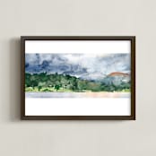 "Lush Coast Kenmare Ireland" - Art Print in Forest Green by Eva Marion - Framed