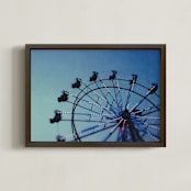 "Around We Go II" - Art Print in Cerluean by Johanna Phillips Huuva - Framed