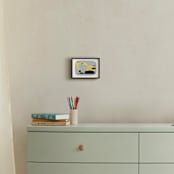 "The Construction Excavator" - Art Print in Gold Mechanic by Rebecca Marchese - In a Room