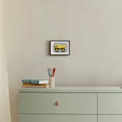 "The Construction Dump truck" - Art Print in Finch Yellow by Rebecca Marchese - In a Room