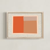 "Come And Stay With Me III" - Art Print in Albers Orange by Alain Castoriano - Framed