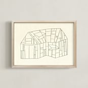 "greenhouse II" - Art Print in leaf by Sumak Studio - Framed