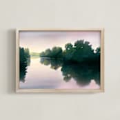 "Divergent Water" - Art Print in Divergent Green by Stephanie Goos Johnson - Framed