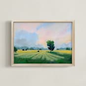 "Far Fields" - Art Print in Summer Sky by Stephanie Goos Johnson - Framed