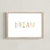 "Dreaming in color" - Art Print in White by Kelsey Carlson - Framed