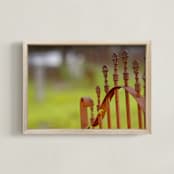 "Rusty Iron Fence" - Art Print in Rusty Iron by Mary Ann Glynn-Tusa - Framed