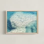 "Above and Below" - Art Print in Madeline Blue by Karen Kaul - Framed