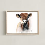"Fazed" - Art Print in wheat by Lindsay Megahed - Framed