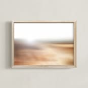 "Golden Rays" - Art Print in Golden Brown by Karen Kaul - Framed