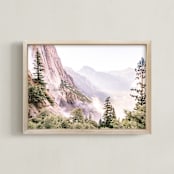 "Yosemite Mist" - Art Print in Blush by LindseyErin - Framed