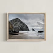 "Portugal I" - Art Print in Storm Blue by Taryn Schumacher - Framed