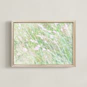 "Gentle Grasses" - Art Print in pistachio green by Julia Preminger - Framed