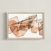 "Minerality" - Art Print in Apricot by Renée Stramel - Framed