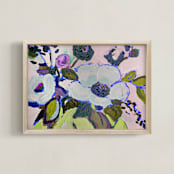 "Bright Green Spring" - Art Print in Bright Green by Cristina Marie - Framed