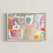 "Love Bugs" - Art Print in Sweet Lilac by Nicole Simms - Framed