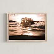 "Free as the Sea" - Art Print in Golden Hour by Ashley Kaneko - Framed