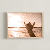 "Shaka" - Art Print in Golden Hour by Ashley Kaneko - Framed