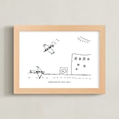 "Your Drawing: Landscape Custom Print" - Custom Print in Deep Gray by Minted - Framed
