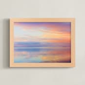 "Across the Reef" - Art Print in Sunrise Pastels by Zemina Zaferakis - Framed