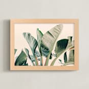 "Bending To The Sun" - Art Print in Leaf by ALICIA BOCK - Framed