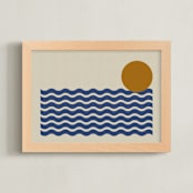 "Serene Coastline" - Art Print in Ocean by Beth Vassalo - Framed