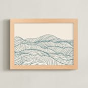 "Rolling Hills" - Art Print in Sage Hills by Jayne Alfieri - Framed