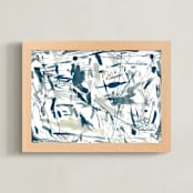 "Take The Leap" - Art Print in Ocean by Kristine Sarley - Framed