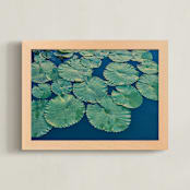 "Painted Lily Pads" - Art Print in Lily Pad by Jessica C Nugent - Framed