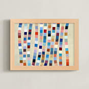 "Strands" - Art Print in Cream by melanie mikecz - Framed