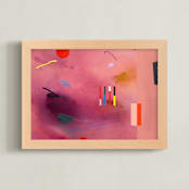 "Should the Wind Blow You Eastward" - Art Print in Raspberry by Keren Toledano - Framed