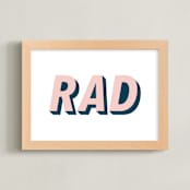 "Be Rad" - Art Print in Sea and Sand by Christine Sullivan Houlihan - Framed