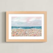 "sea you at the beach" - Art Print in Sea by Lindsay Megahed - Framed