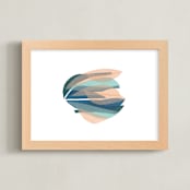 "tissue seagrass" - Art Print in peach by Carrie Moradi - Framed